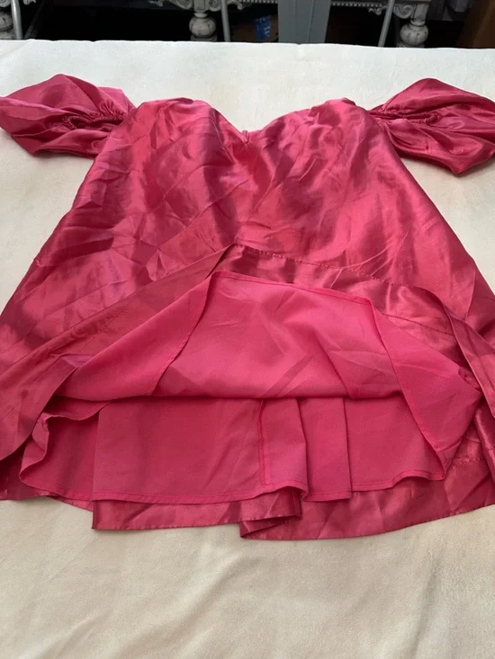 Anthropologie if by sea pink Off The Shoulder barbiecore Dress 38218 - Picture 6 of 12